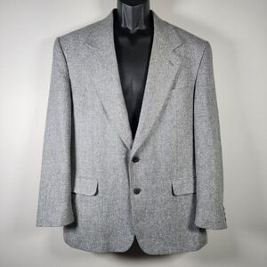 Vintage Tweed Blazer Mens 42 R Scottish Wool Silk Hipster Jacket Gardiner Union